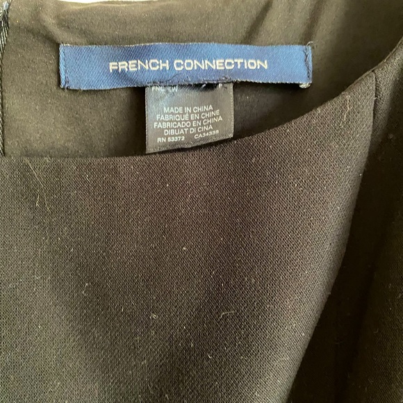 French Connection Black tank dress with frill bottom detail - Picture 3 of 4